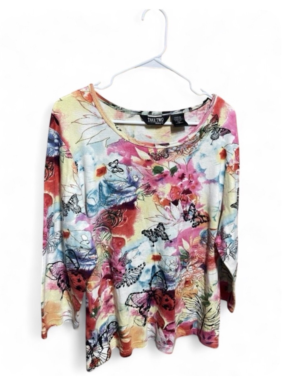 Vintage Butterfly Whimsigoth Shirt 90s Fairy Grunge Plus-Size Sequin Top, XXL